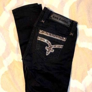 Women’s rock revival black skinny jean size 26